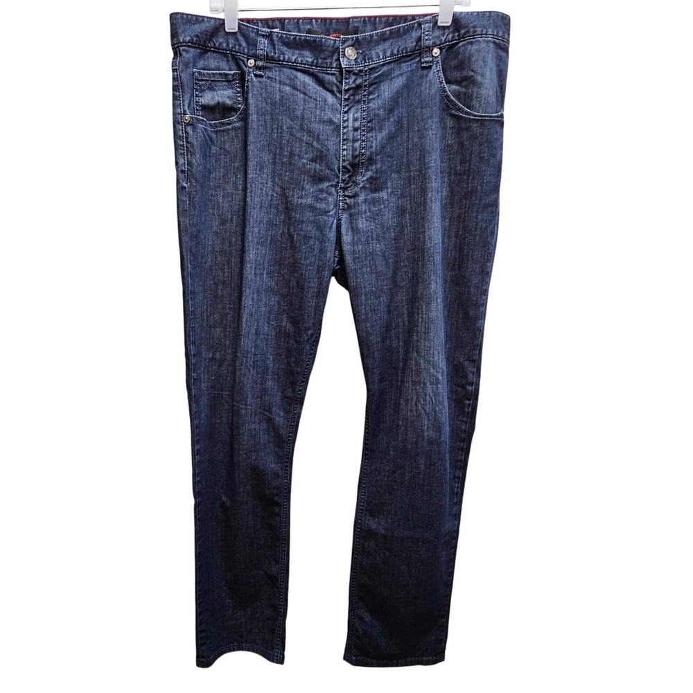 Alberto Stone Modern Fit T400 Light Denim Mens Jeans Dark Wash 38x34